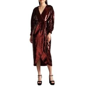 Ted Baker London burgundy Emmalee Sequin Dress size 2 / US  6